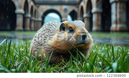 The groundhog animal, or a woodchuck. A rodent. 122368600