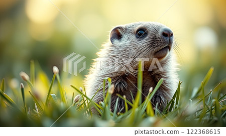 The groundhog animal, or a woodchuck. A rodent. 122368615