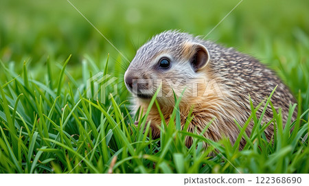 The groundhog animal, or a woodchuck. A rodent. The groundhog animal, or a woodchuck. A rodent. 122368690