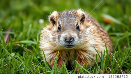 The groundhog animal, or a woodchuck. A rodent. The groundhog animal, or a woodchuck. A rodent. 122368715