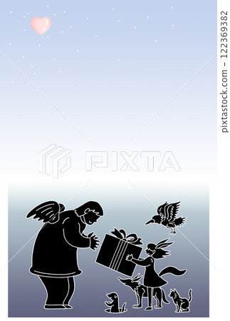 Illustrations for postcards and message cards - Valentine's Day, gifts, lovers, Valentine's gifts Illustrations for postcards and message cards - Valentine's Day, gifts, lovers, Valentine's gifts 122369382