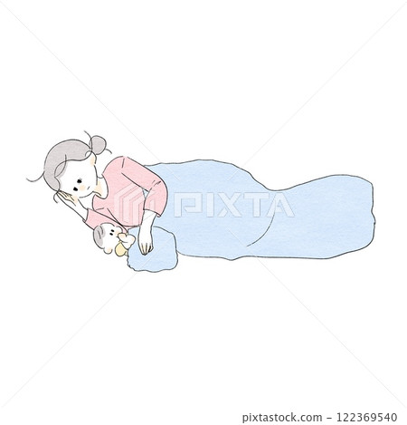A woman putting a baby to sleep 122369540