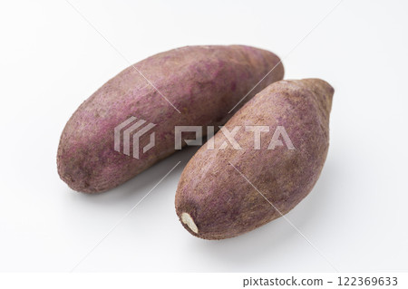 Sweet potato on white background Sweet potato on white background 122369633