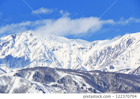 冬天的白馬山 冬季天氣晴朗的白馬山 122370704