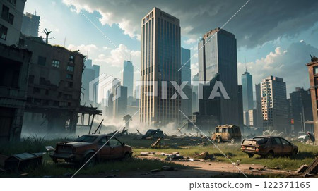 一座近未來的廢墟城市 122371165