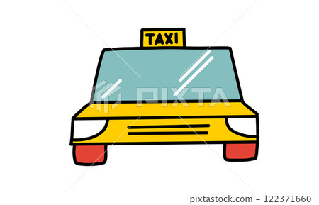 出租車圖像圖手繪圖圖標 122371660
