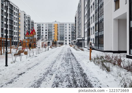 The captivating Winter Wonderland experience is beautifully showcased in a modern complex 122371669