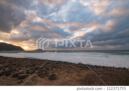 Sunset view from the coast 122371755