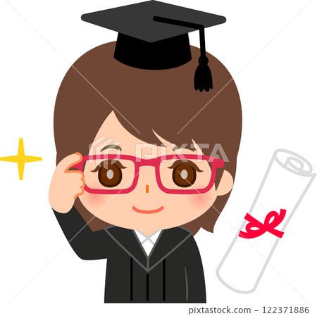 穿著學士服的女人 122371886