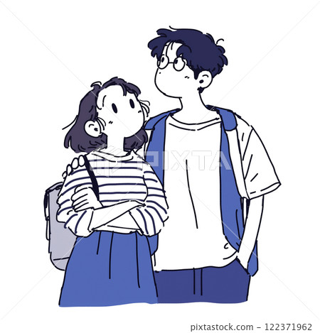 一對好朋友夫婦的插圖 122371962