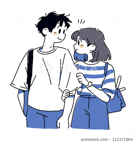 一對好朋友夫婦的插圖 122371964