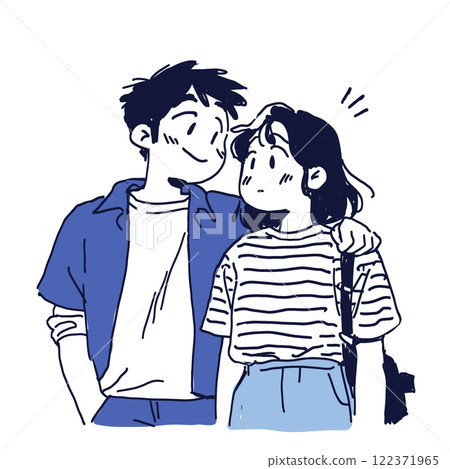 一對好朋友夫婦的插圖 122371965