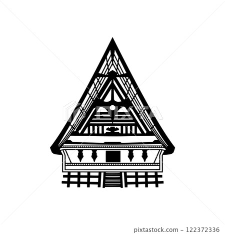 Medan traditional house icon vectors illustration 122372336