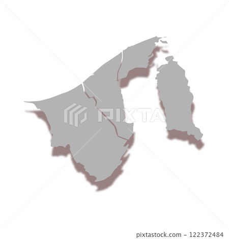 Brunei Darussalam country map icon vectors illustration symbol design Brunei Darussalam country map icon vectors illustration symbol design 122372484