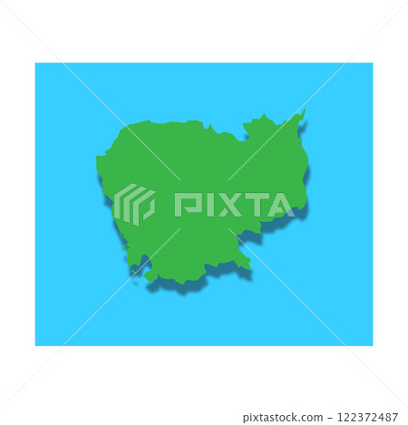 Cambodia country map icon vectors illustration symbol design 122372487