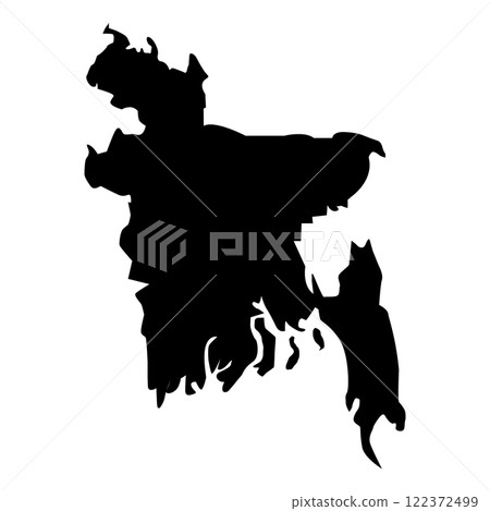Bangladesh country map icon vectors illustration symbol design 122372499