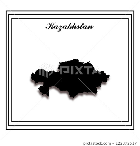 map of the country of kazakhastan vectors illustration symbol design 122372517
