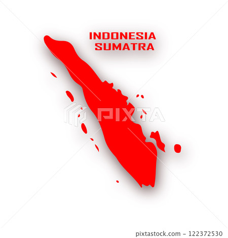 Map of Sumatra island vector illustration symbol design Map of Sumatra island vector illustration symbol design 122372530