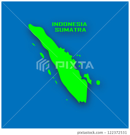 Map of Sumatra island vector illustration symbol design Map of Sumatra island vector illustration symbol design 122372531