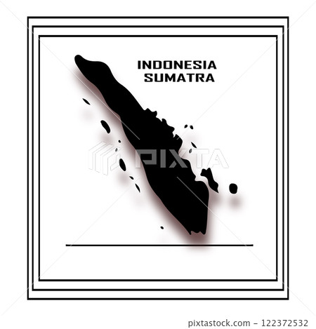 Map of Sumatra island vector illustration symbol design 122372532
