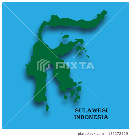 Sulawesi island map vector illustration symbol design 122372539