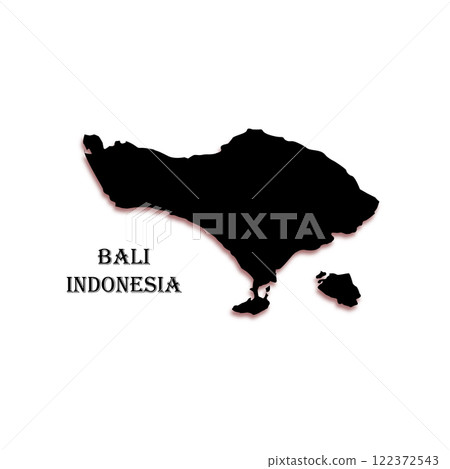 Map of the island of Bali, Indonesia vector illustration symbol design Map of the island of Bali, Indonesia vector illustration symbol design 122372543