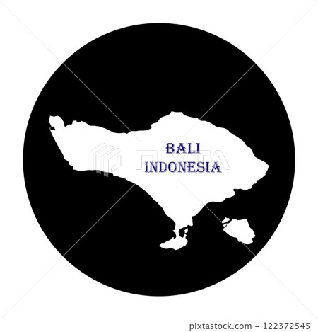 Map of the island of Bali, Indonesia vector illustration symbol design Map of the island of Bali, Indonesia vector illustration symbol design 122372545
