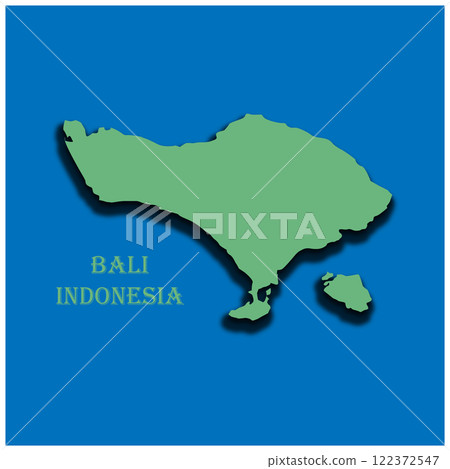 Map of the island of Bali, Indonesia vector illustration symbol design 122372547