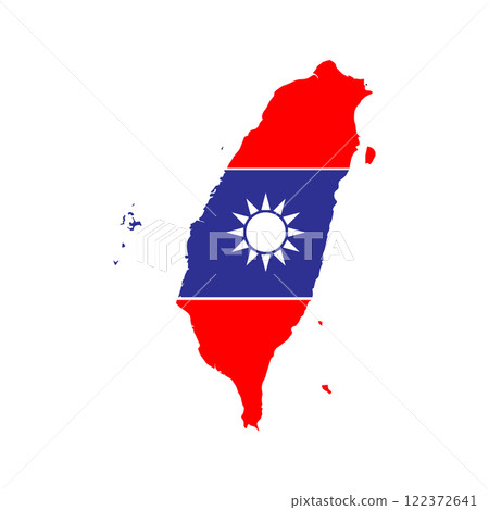 Taiwan map icon vectors illustration 122372641