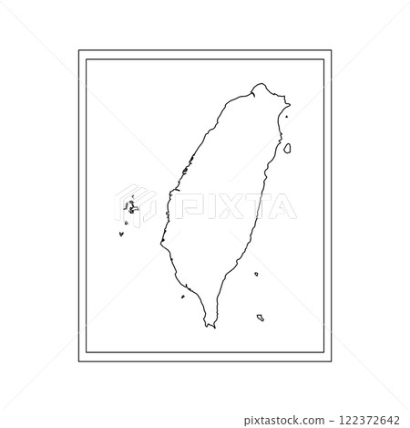 Taiwan map icon vectors illustration 122372642