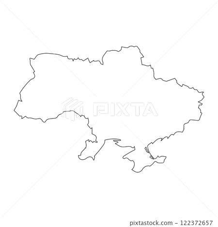 Ukraine country map icon vectors illustration symbol design 122372657