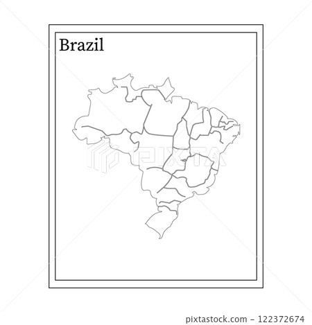 Brazil country map icon vectors illustration symbol design Brazil country map icon vectors illustration symbol design 122372674