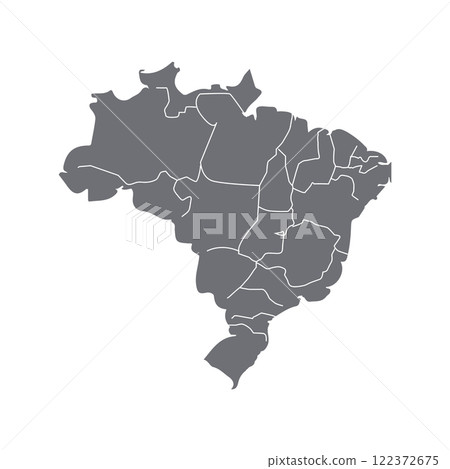 Brazil country map icon vectors illustration symbol design 122372675