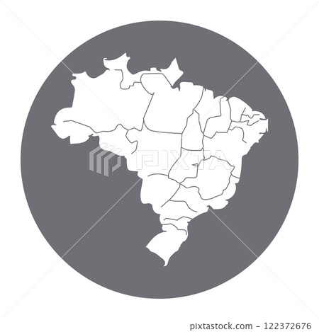 Brazil country map icon vectors illustration symbol design 122372676