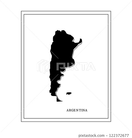 Argentina country map icon vectors illustration symbol design Argentina country map icon vectors illustration symbol design 122372677