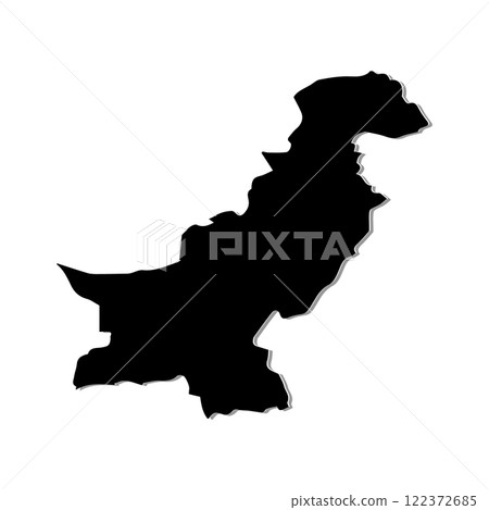 Pakistan country map icon vectors illustration symbol design 122372685