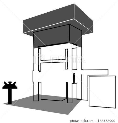 pressing machine icon vectors illustration symbol design pressing machine icon vectors illustration symbol design 122372900