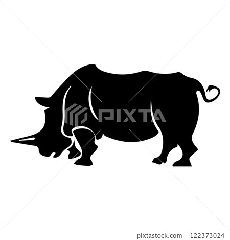 rhino animal icon vectors illustration symbol design rhino animal icon vectors illustration symbol design 122373024