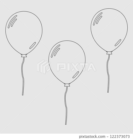 balloon decoration icon vectors illustration balloon decoration icon vectors illustration 122373073