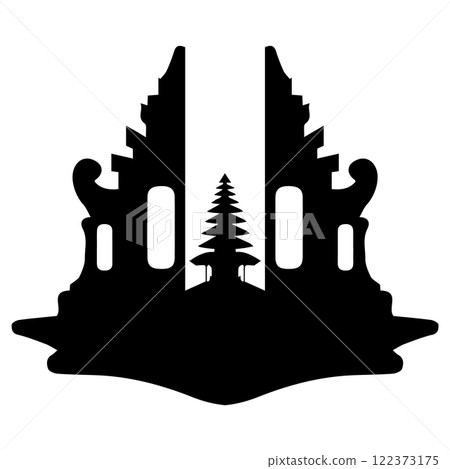 Hindu religious temple icon vector illustration 122373175