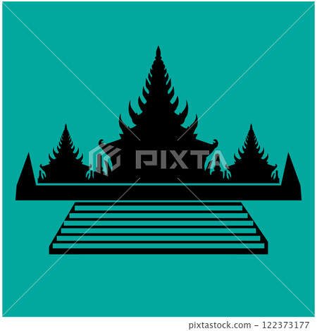 Hindu religious temple icon vector illustration 122373177