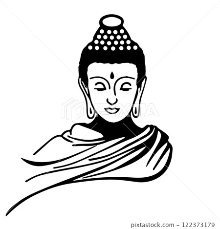 Buddha statue icon vectors illustration 122373179