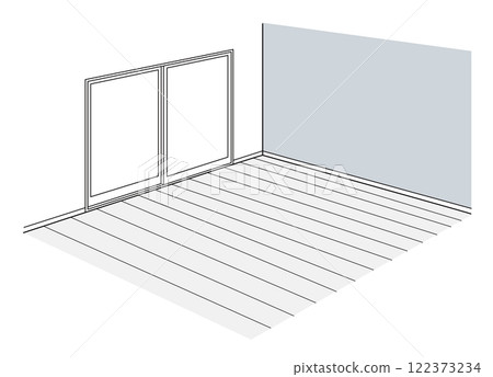從上面看一個空房間的向量圖 122373234