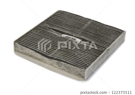 Diagonal image of a dirty air conditioner filter (for automobiles) 122373511