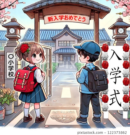 I'm excited about the entrance ceremony, and I'm interested in the girls with cute smiles 122373862