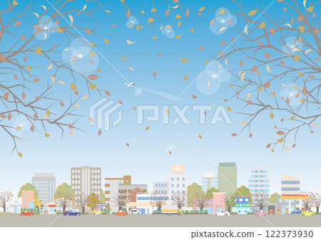 冬季城市景觀的插圖。 冬季城市景觀的插圖。 122373930