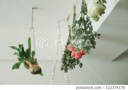 用乾花裝飾的房間 122374178