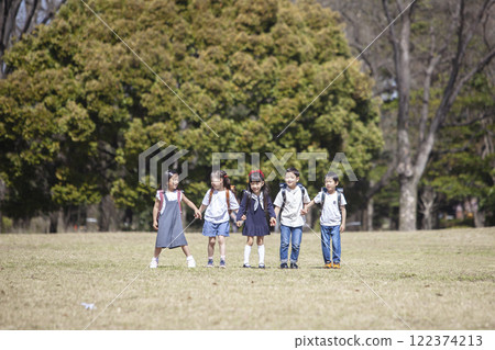 Five first-year students 122374213