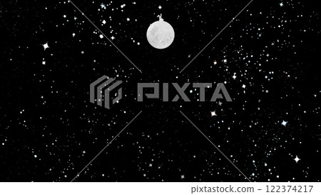 A rabbit lurking in space and on the moon 122374217