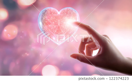 Heart and hand 122374223